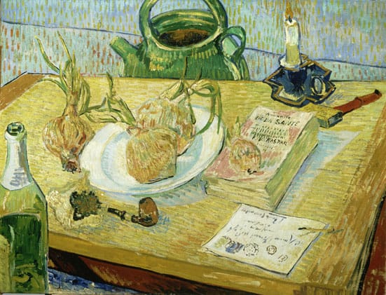The Real Van Gogh: The Artist and his Letters — 
Vincent van Gogh
Still Life with a Plate of Onions
Early January 1889
