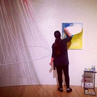 Authorship in Painting — 
Chanah Haddad in a performance by Zheng Guogu at the Yerba Buena Center for the Arts in San Francisco on 24 October 2014.