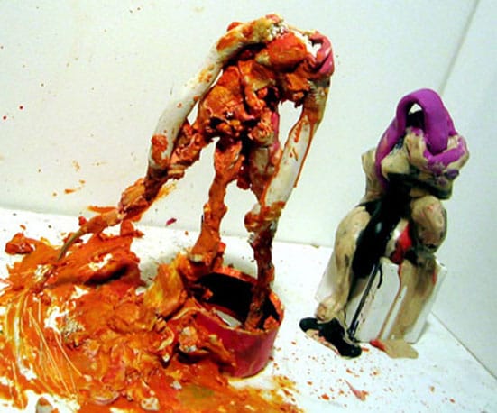 Neil Hedger, Celebrity, 2008 (plasticine, wax, aluminium, wood, paint)