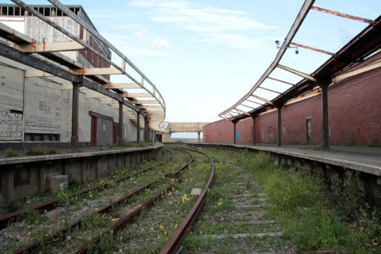 
Disused Folkestone Harbour Station.
Photograph: David Foster

